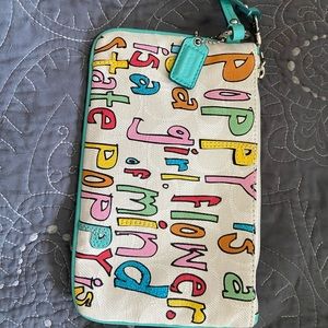 Coach poppy collection wristlet